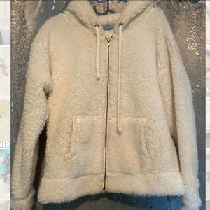 Charlotte Russe sherpa zipper sweater